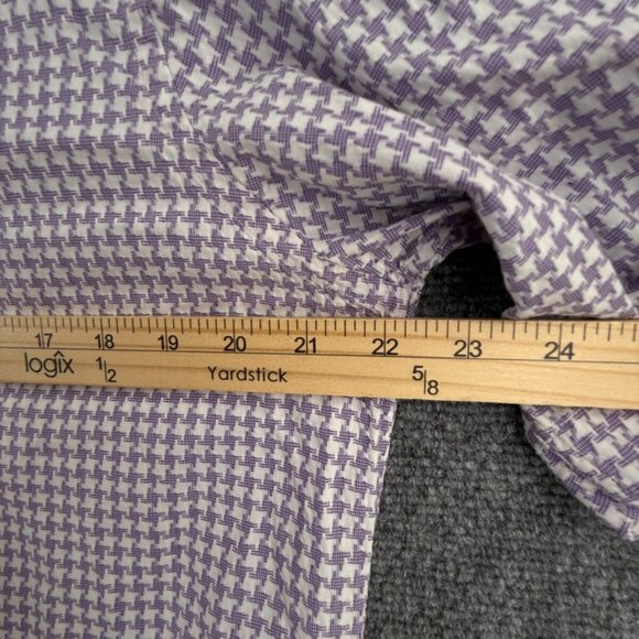 Robert Graham Button Up Shirt Men Designer Short Sleeve Purple Check Medium - Picture 6 of 13